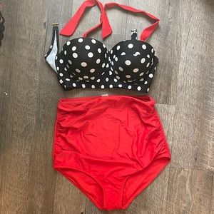 High waisted pin up bikini
